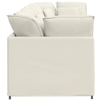 Modulares Sofa mit Kissen Samt Cream