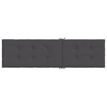 Liegestuhl-Auflage Melange Anthrazit (75+105) x 50 x 4 cm Stoff