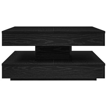 Couchtisch 360-Grad Drehbar Schwarz 70x70x34,5 cm