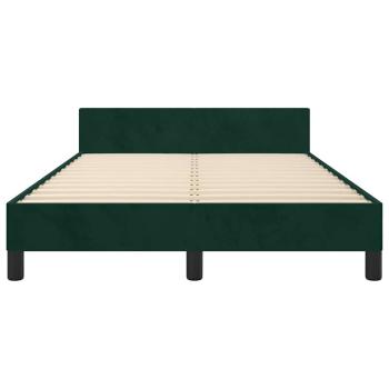 Bettgestell ohne Matratze Dunkelgrün 120x190 cm Samt
