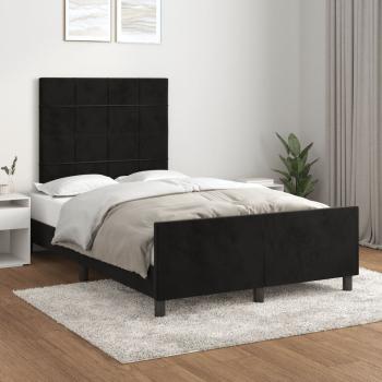 ARDEBO.de - Bettgestell ohne Matratze Schwarz 120x190 cm Samt