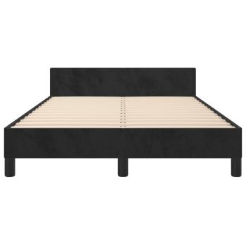 Bettgestell ohne Matratze Schwarz 120x190 cm Samt