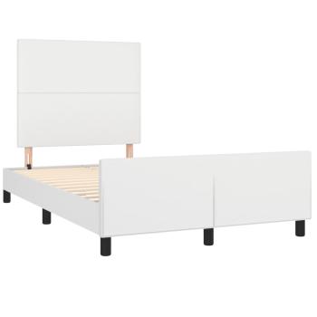 Bettgestell ohne Matratze Weiß 120x190 cm Kunstleder