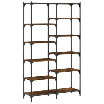 B?cherregal R?uchereiche 100x32x170 cm Holzwerkstoff und Eisen