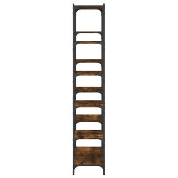 B?cherregal R?uchereiche 100x32x170 cm Holzwerkstoff und Eisen