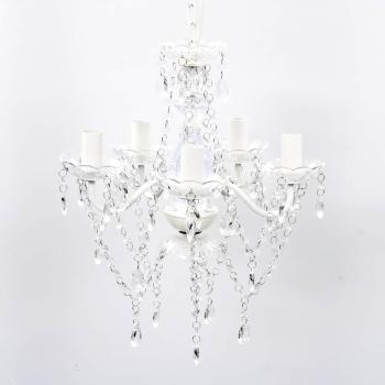 ARDEBO.de - Kronleuchter 5-flammig Transparent