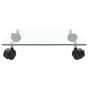 Pflanzenständer mit Rollen 2 Stück Hartglas 35x35 cm Quadrat