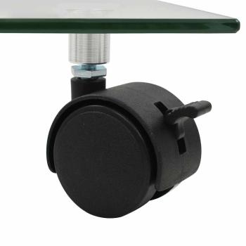 Pflanzenständer mit Rollen 2 Stück Hartglas 35x35 cm Quadrat
