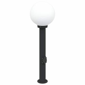 Pollerleuchte mit Auslass 80 cm Schwarz IP44