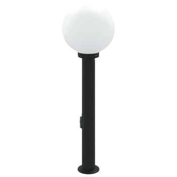Pollerleuchte mit Auslass 80 cm Schwarz IP44