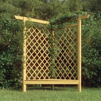 ARDEBO.de - Eckpergola mit Bank 166x81x174 cm Kiefernholz Imprägniert