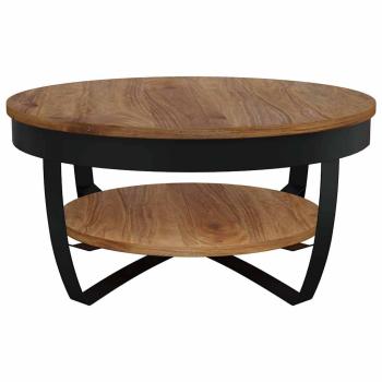 Couchtisch 65x65x32 cm Massivholz Akazie