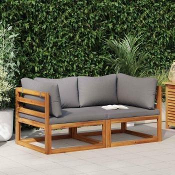 ARDEBO.de - Modular-Ecksofas 2 Stk. mit Auflagen Dunkelgrau