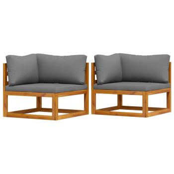 Modular-Ecksofas 2 Stk. mit Auflagen Dunkelgrau