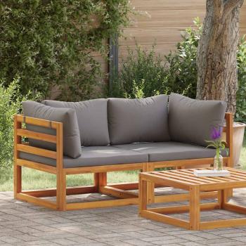 Modular-Ecksofas 2 Stk. mit Auflagen Dunkelgrau
