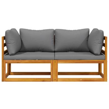 Modular-Ecksofas 2 Stk. mit Auflagen Dunkelgrau