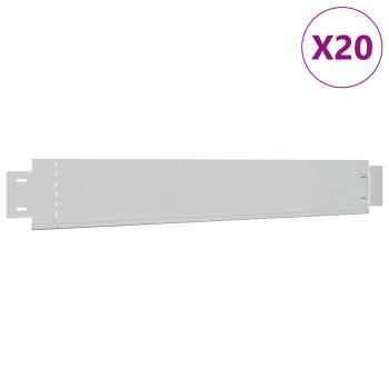 Flexible Rasenkante 20-er Set Verzinkter Stahl 100x14 cm