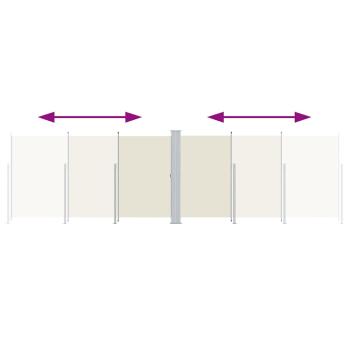 Seitenmarkise Ausziehbar Creme 200x600 cm