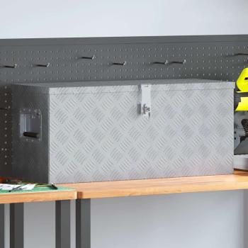 ARDEBO.de - Aluminiumkiste 80×30×35 cm Silbern
