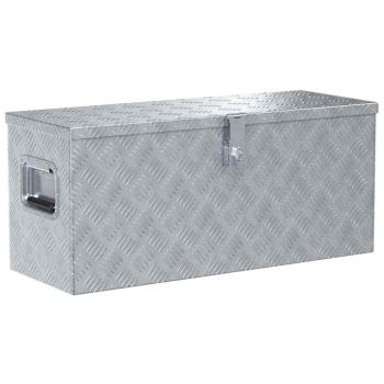 Aluminiumkiste 80×30×35 cm Silbern