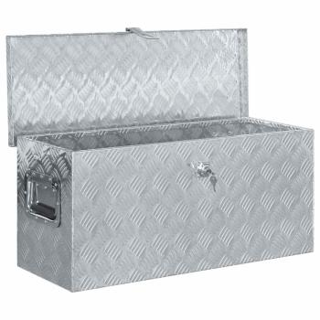 Aluminiumkiste 80×30×35 cm Silbern