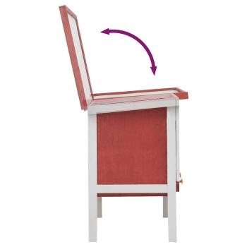 Kaninchenstall 1 Ebene Rot Holz