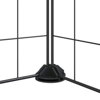 8-Panel-Haustierkäfig Schwarz 70x70x35 cm Stahl