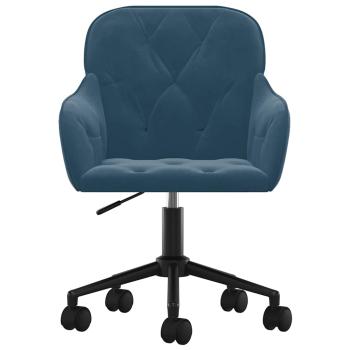Bürostuhl Drehbar Blau Samt