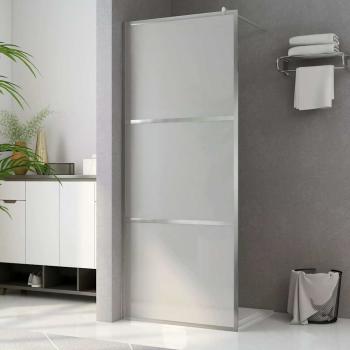 ARDEBO.de - Begehbare Duschwand mit voll mattiertem ESG-Glas 90x195 cm