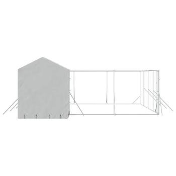 Outdoor-Hundezwinger mit Dach Silbern 10x6x2,5 m Stahl Verzinkt