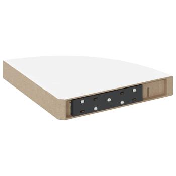 Schwebende Eckregale 4 Stk. Hochglanz-Wei? 25x25x3,8 cm MDF