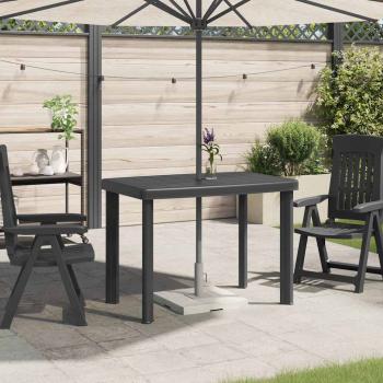 ARDEBO.de - Gartentisch Anthrazit 101x68x72 cm Kunststoff