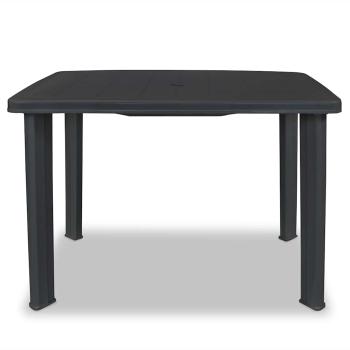 Gartentisch Anthrazit 101x68x72 cm Kunststoff