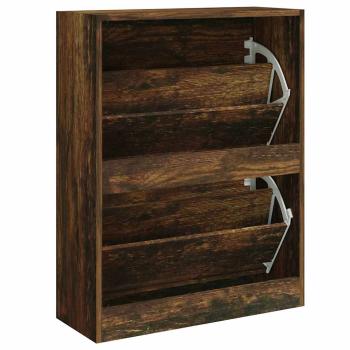 Schuhschrank Räuchereiche 63x24x81 cm Holzwerkstoff