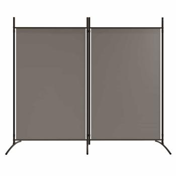2-tlg. Paravent Anthrazit 175x180 cm Stoff