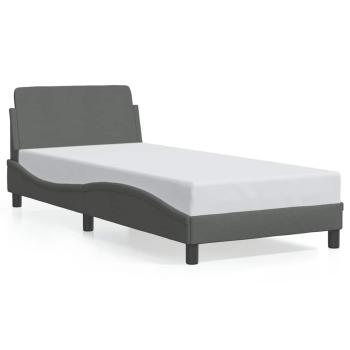 Bettgestell Dover Dunkelgrau 90x190 cm Stoff
