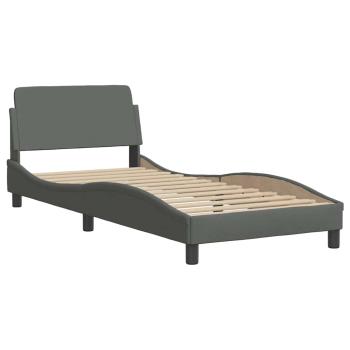 Bettgestell Dover Dunkelgrau 90x190 cm Stoff