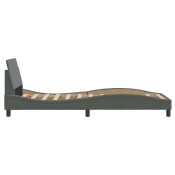 Bettgestell Dover Dunkelgrau 90x190 cm Stoff