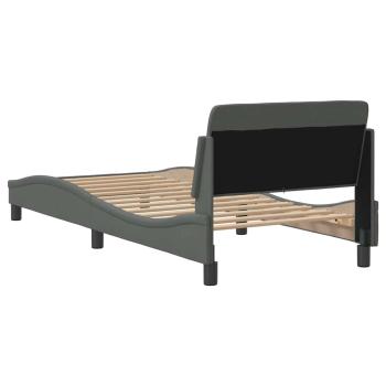Bettgestell Dover Dunkelgrau 90x190 cm Stoff