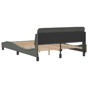 Bettgestell Dover Dunkelgrau 135x190 cm Stoff