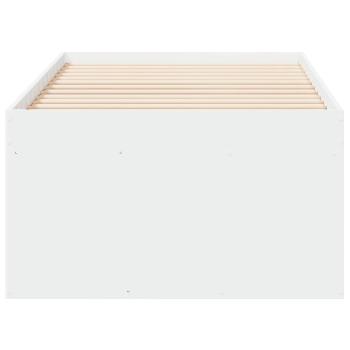 Bettgestell mit Stauraum mit Tür Weiß 80 x 200 cm Holzwerkstoff