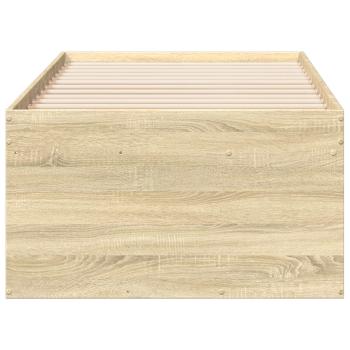Bettgestell mit Stauraum Sonoma-Eiche 80 x 200 cm Holzwerkstoff