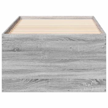 Bettgestell mit Stauraum Grau Sonoma 80 x 200 cm Holzwerkstoff