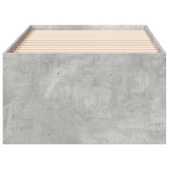 Bettgestell mit Stauraum Betongrau 80 x 200 cm Holzwerkstoff
