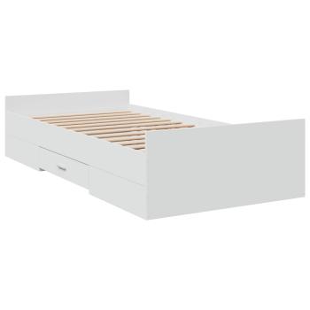 Bettgestell mit Stauraum Weiß 80 x 200 cm Holzwerkstoff