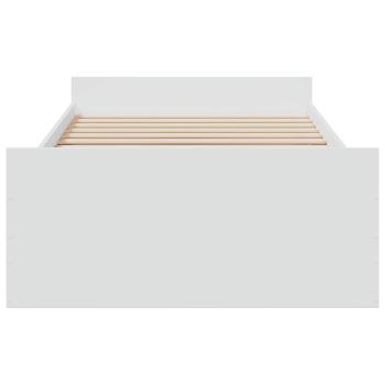 Bettgestell mit Stauraum Weiß 80 x 200 cm Holzwerkstoff