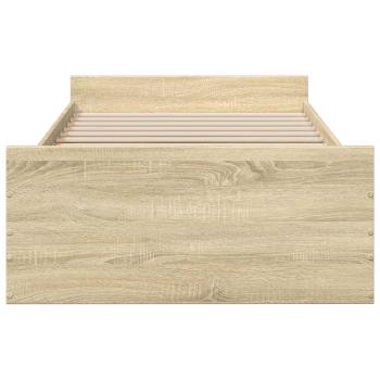 Bettgestell mit Stauraum Sonoma-Eiche 80 x 200 cm Holzwerkstoff