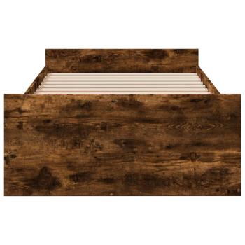 Bettgestell mit Stauraum Geräucherte Eiche 80 x 200 cm