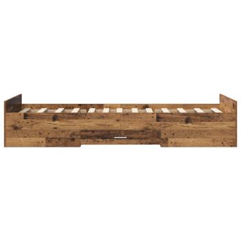Bettgestell mit Stauraum Altholz 80 x 200 cm Holzwerkstoff