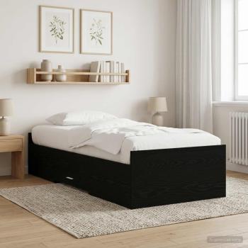 ARDEBO.de - Bettgestell mit Stauraum Schwarze Eiche 80 x 200 cm